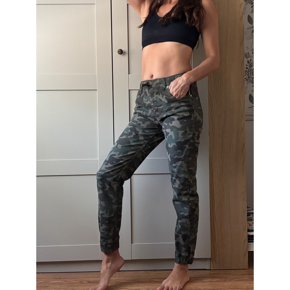 Levis Camo Jogger Pants Green Woodland Camouflage Elastic Waist Slim Fit O/2